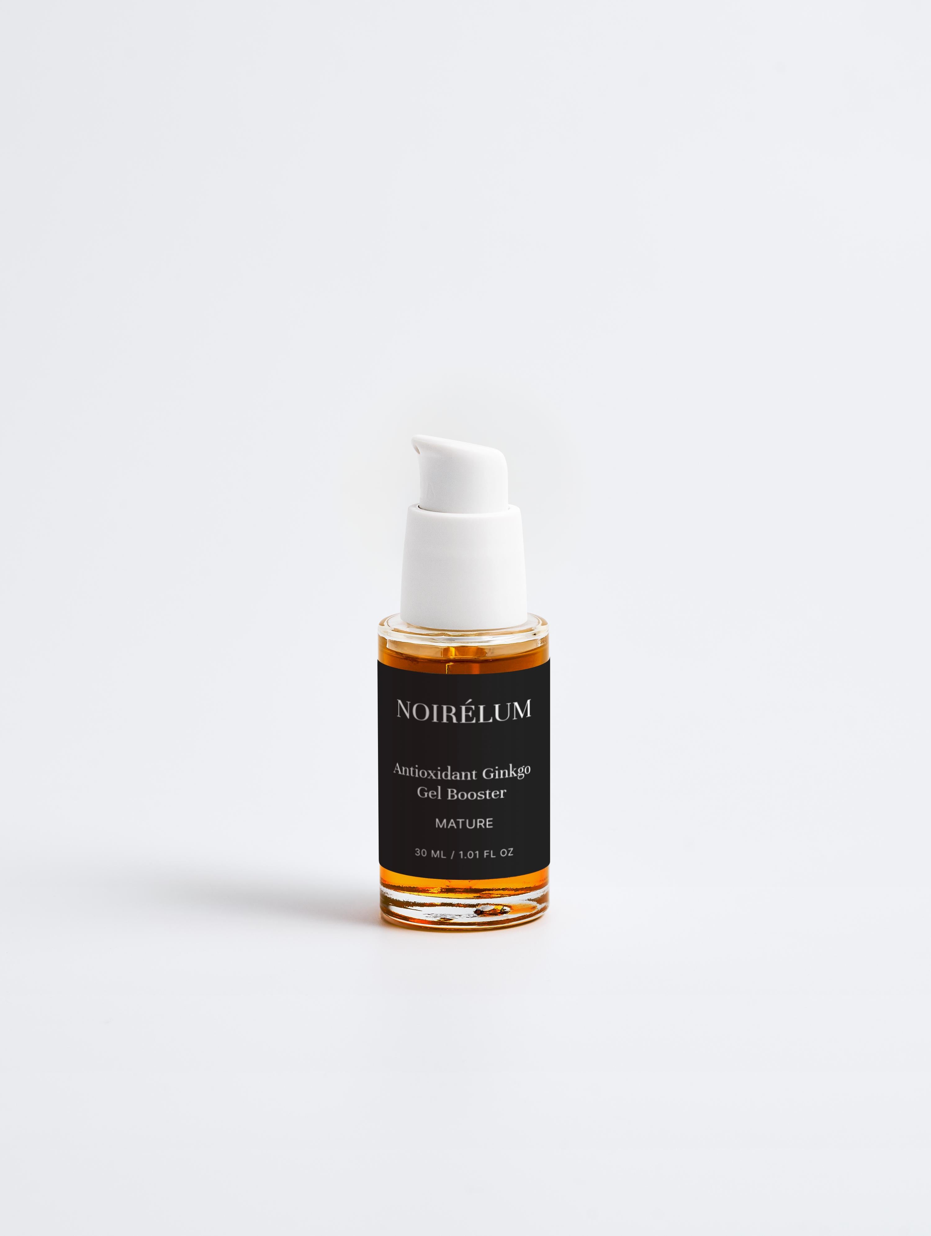 Skincare serum bottle with OERRA branding on a white background