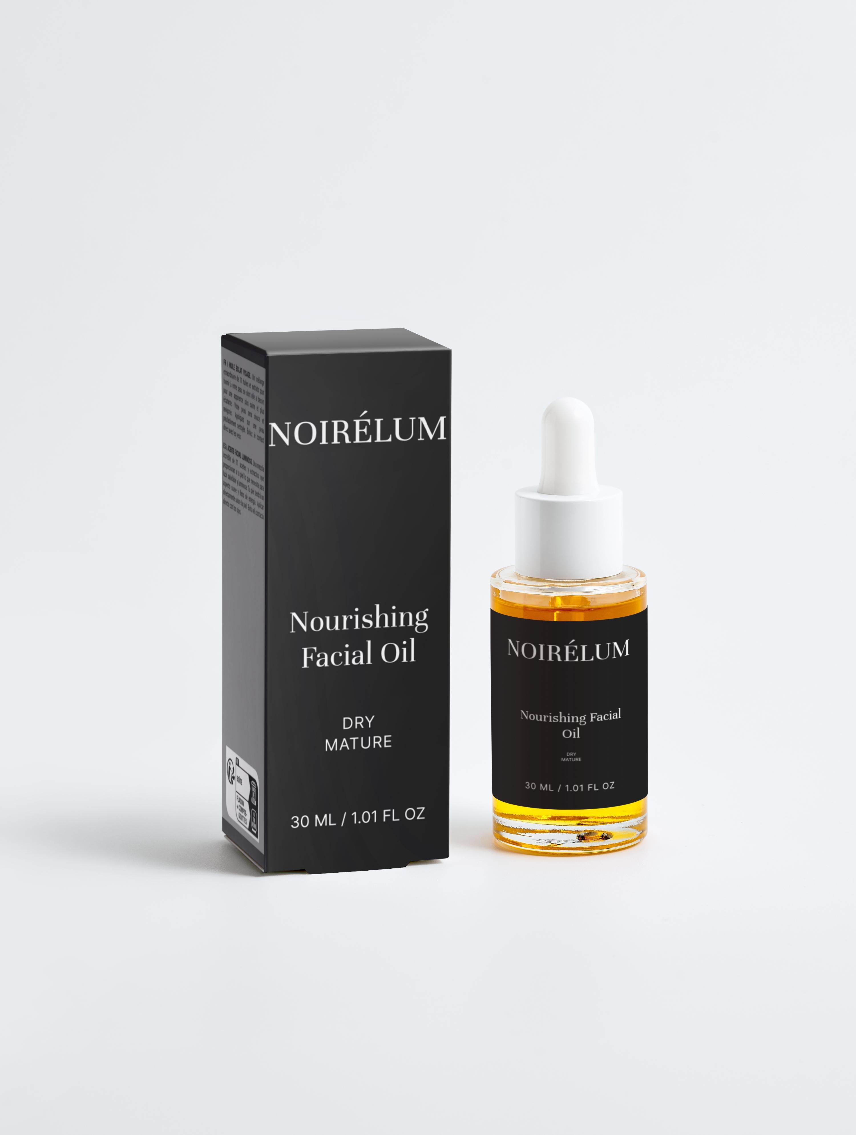 Nourishing Facial Oil All-in-One Facial Oil with packaging on a light gray background